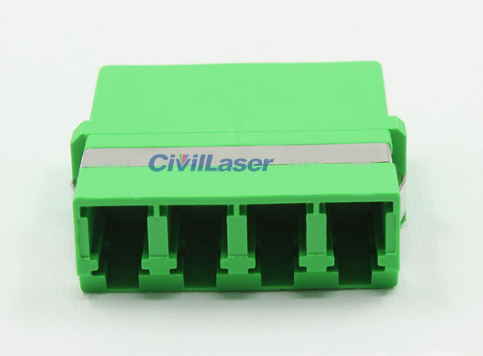 APC Connector LC 녹색 Singal Mode Four Core Fiber Optic Adapter